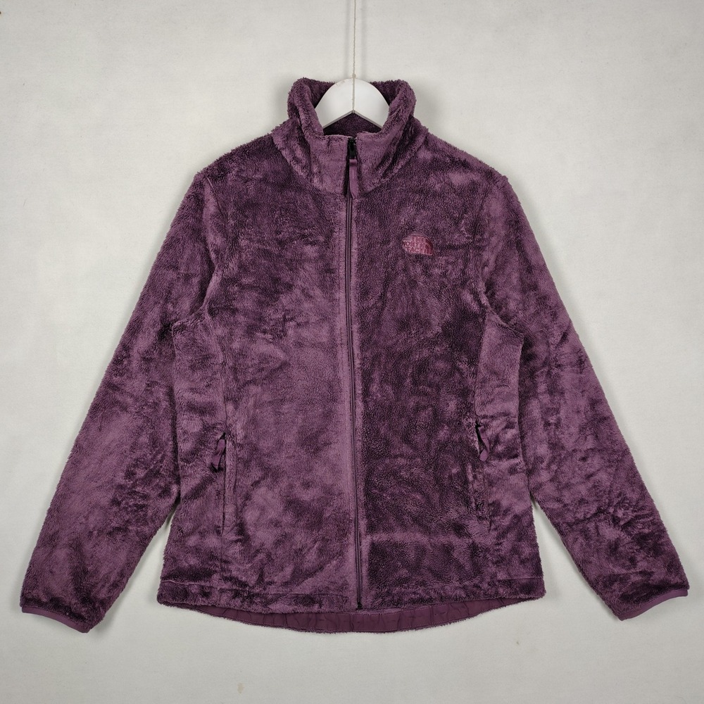 The North Face Osito Fleece Jacket Womens Large Purple Full Zip High Pile Soft